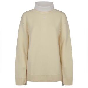 Courrèges High Neck Zip Detail Sweater
